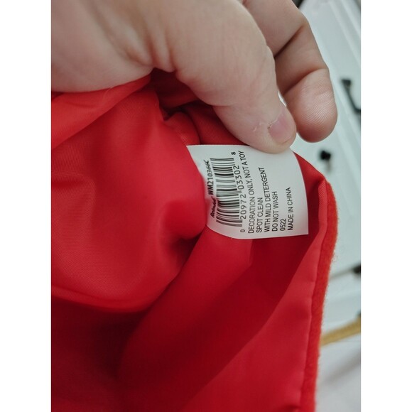 19" Red-Multi Nerdy Reindeer Christmas Stocking w/Eyeglasses, Knit Hat & Scarf - Picture 5 of 5